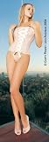 2Pc.Lycra Ribbon Lace Up Front Bustiea And G Sting