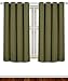 Utopia Bedding Blackout Curtains for Bedroom, Grommet Window Curtains 63 Inch Length 2 Panels Thermal Insulated Drapes for Living Room (Olive, 52W x 63L Inches)