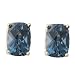 10k Yellow Gold 7x5mm Cushion London Blue Topaz Stud Earrings