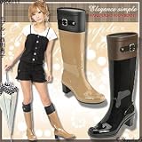 大人シンプル☆ジョッキー風レインブーツJJS319|CP