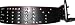 Emily the Strange Juniors Black Leather Belt with EMILY in Studs Studded