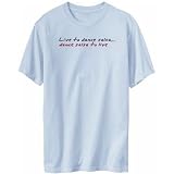 T-Shirt Mens Light Blue " LIVE TO Dance Salsa ,Dance Salsa TO LIVE ! " Sports