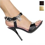 Highest Heel Women's DOLL 101 4 1/2 Unit Bottom With Heart And Chain Locket On Qtr Sandal