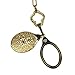 Antique Vintage Ornate Magnifying Glass Pendant With Chain Necklace, Gold Tone
