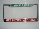 Italians & Wine License Plate Frames