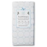 SwaddledesignsMarquisetteSwaddlingBlanketPastelModCircle,Blue