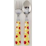 Emily Green Utensils Yellow Polka Dots