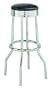 2 Chrome Black Commercial Grade Restaurant Strong Swivel Barstools 29"