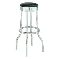 50's Retro Nostalgic Style Black Bar Stools