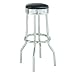 Set of 2 50's Retro Nostalgic Style Black Bar Stools - 29"H