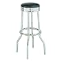 Set of 2 50's Retro Nostalgic Style Black Bar Stools - 29"H