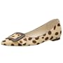 Oscar de la Renta Women's Tracy2 Dress Flat,Brown/Creme,7.5 M