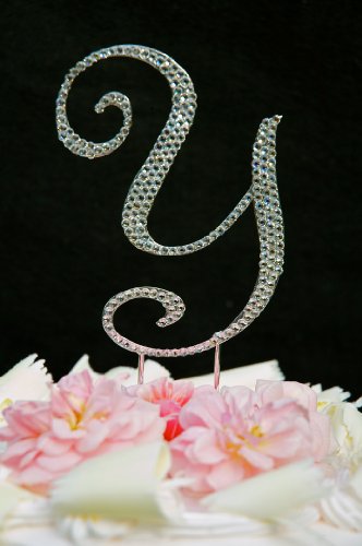 Swarovski Crystal Monogram Wedding Cake Topper Large Letter YB005ALITZM