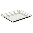 Beveled Glass and Metal Serving Tray