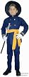 Children's Union Officer Costume (Size:MD 8-10)