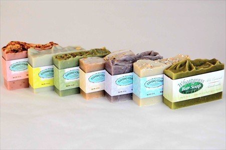 Calcium Bentonite Clay Soaps - 7 Bar Assortment - Living Clay Exfoliant Skin Care Soap For Oily Skin - Herbal Face & Body Soap