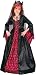 Child Beautiful Dark Queen Costume Gown with Headpiece and Necklace