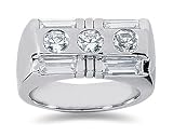 0.75 ctw Men's Diamond Ring in Platinum