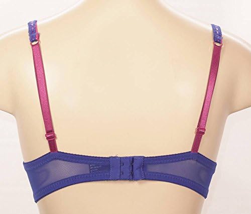 2-Pc Women's Ruffle Lace Bra & Panties Set - Navy 36B