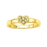 10K Yellow Gold 0.05 ct. Diamond Heart Ring