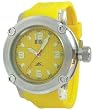 Adee Kaye Men's Stainless Steel Watch W/ Yellow Dial and Band