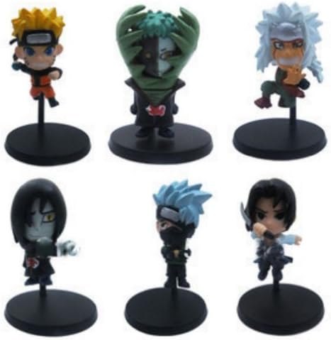 Japanese Anime Naruto Uzumaki Sasuke Figure Set of 6 Pcs
