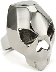 CHRISHABANA "Now Is Tomorrow" Fractal Skull Gunmetal Ring
