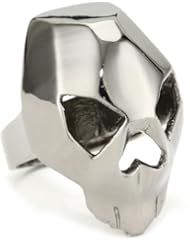 CHRISHABANA "Now Is Tomorrow" Fractal Skull Gunmetal Ring