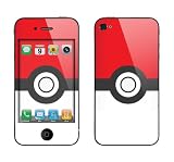 Apple iPhone 4 / 4S - Pokeball - Vinyl Skin/Sticker, Screen Protector & Bumper Image of Apple iPhone 4 / 4S - Pokeball - Vinyl Skin/Sticker, Screen Protector & Bumper