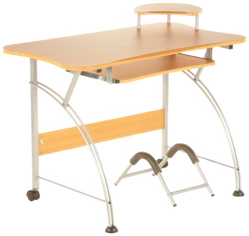 HJH Office/Buerostuhl24 673812 Computertisch Compact Plus buche