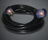 50' 10/3 STW Pro Grip 30A RV Extension Cord Black