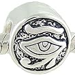 Petite Egyptian Eye of Horus 925 Sterling Silver Bead fits European Charm Bracelet
