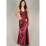 PleatedStraplessRhinestoneBroochFormalLGBURG
