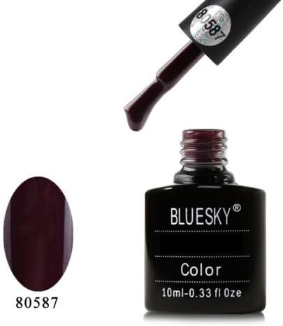 Bluesky Soak Off UV LED Gel Nail Polish ROYAL PURPLE GRAPE PLUM PAISLEY 80587