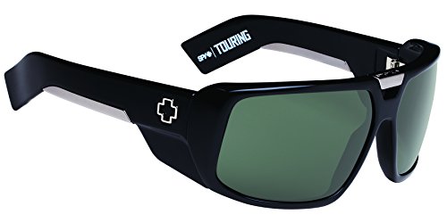 Spy Optic Touring 670795038863 Wrap Sunglasses, Black,Happy Gray & Green, 64 mm