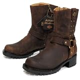 Harley Davidson 'Avery' Harness Boots Ladies - Brown by Harley-Davidson