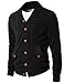 H2H Mens Shawl Collar Sweater Cardigan with Point Button