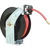 ReelWorks Dual Pedestal Steel Spring-Driven Hose Reel ReelWorks Dual Pedestal Steel Spring-Driven Hose Reel