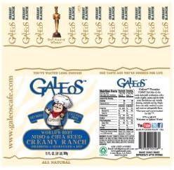 Galeos Award Winning All Natural Miso & Chia Seed Creamy Ranch Dressing, 13 Oz (Pack of 6) (Ranch)