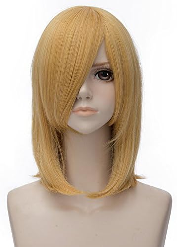 Cosplayvoice 45CM Golden Yellow Wavy Style Women Girl Anime Cosplay Wig