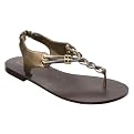 Women's Merona® Etta Braided Flat Sandals - Metallic