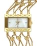 Peugeot Women's 7027G Ladies Goldtone Sliding Crystal Chain Watch