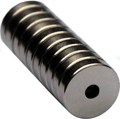 10 Neodymium Magnets 1/2 x 1/8 x 1/8 inch Ring N48