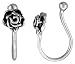 Small Sterling Silver Rose Nose Ring for noses with no hole (one piece)