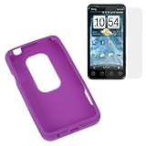 GTMax Purple Soft Rubber Silicone Skin Protector Cover Case + Clear LCD Scr ....