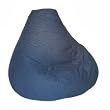 Print and Plush Indigo Denim Extra Large Size Bean Bag Chair By Elite Furniture