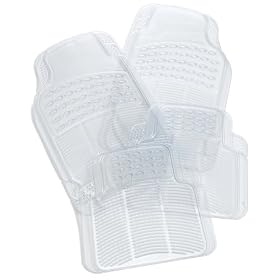 Rubber Queen 70506 4-Piece Vinyl Floor Mats (Clear)