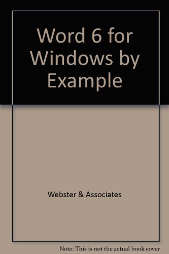 word 6 for windows by example