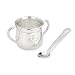 Reed & Barton Abbey Silverplated Two Handle Baby Cup and Infant Feeding Spoon Set