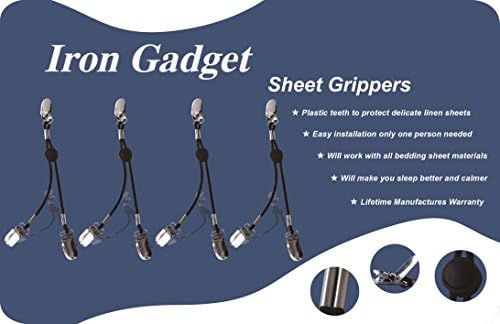 Bed Sheet Holder Straps/Bed Sheet Grippers - 3 Way Bed Sheet Straps/Clips for Adjustable Bed Sheets (Pack of 4 Straps)